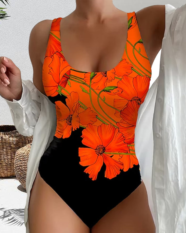 Māria - Floral Print Swim Suit