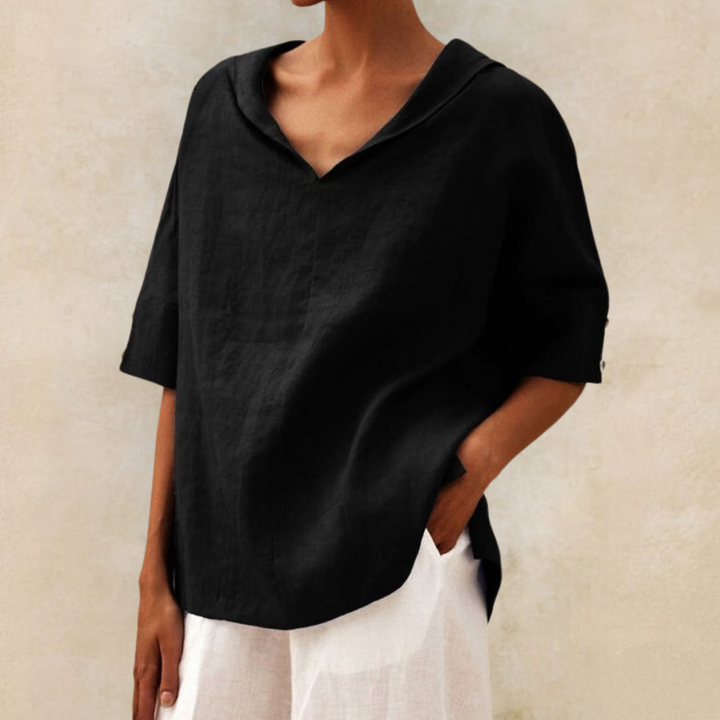 Miruna™ - Women's V-Neck Casual Linen Shirt