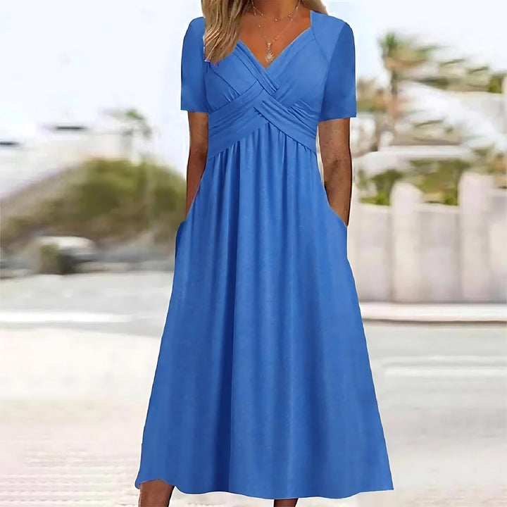 Tamma - Chic Midi Dress with Belly Coverage