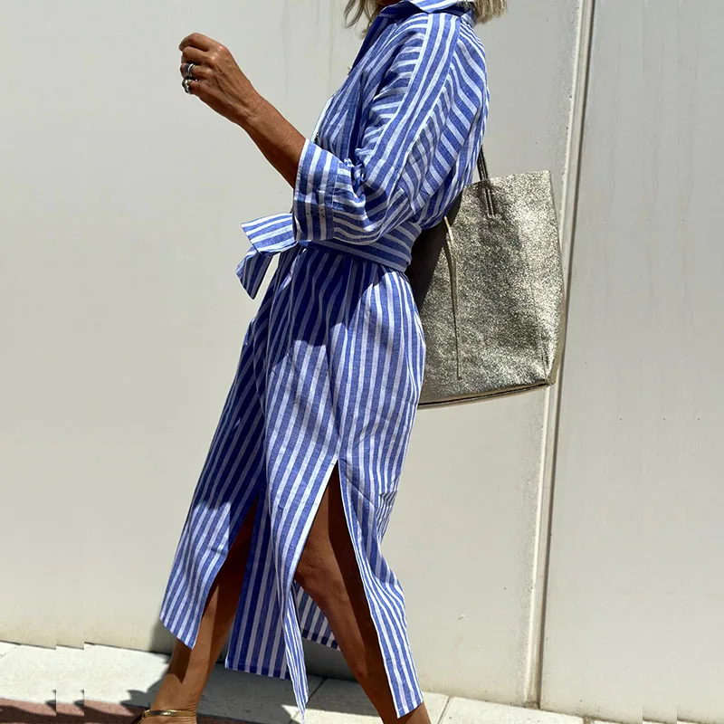 Sophie - Striped Shirt Dress