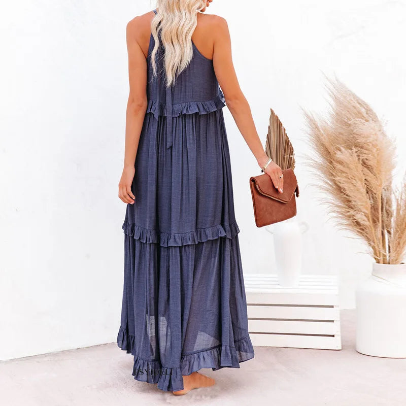 Mere - Halter Ruffle Dress