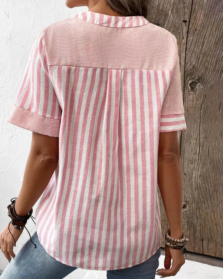 Louise - Elegant Striped Blouse