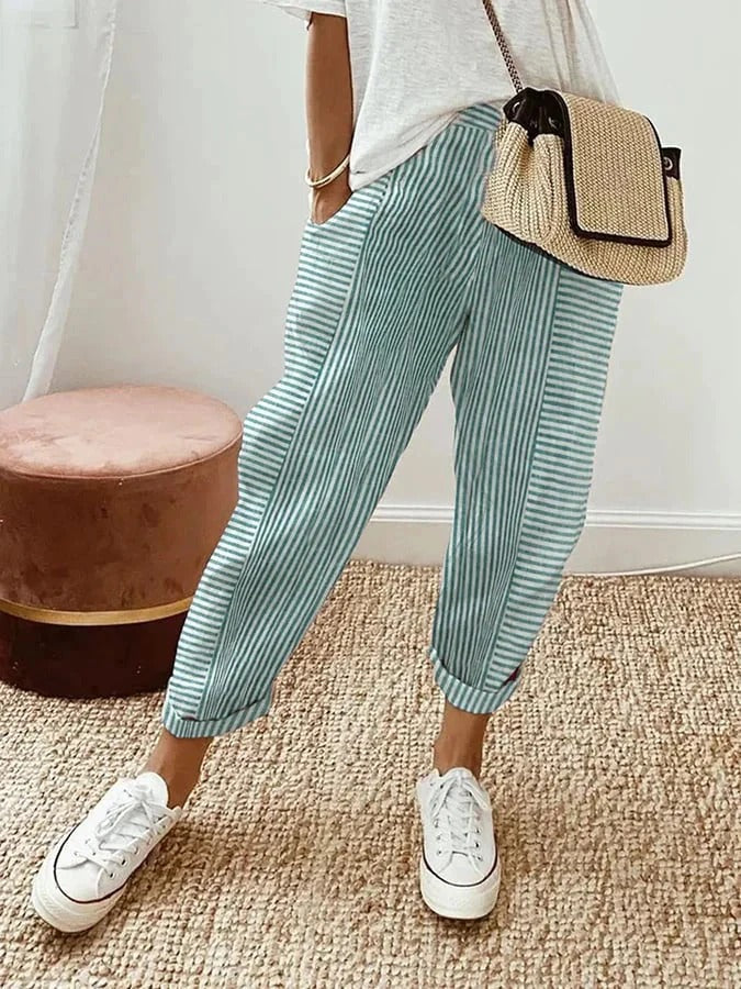 Lore - Striped Cotton Pants