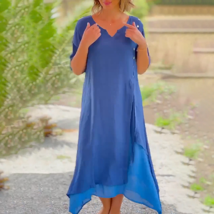 Lila - Classic Solid Colour Maxi Dress